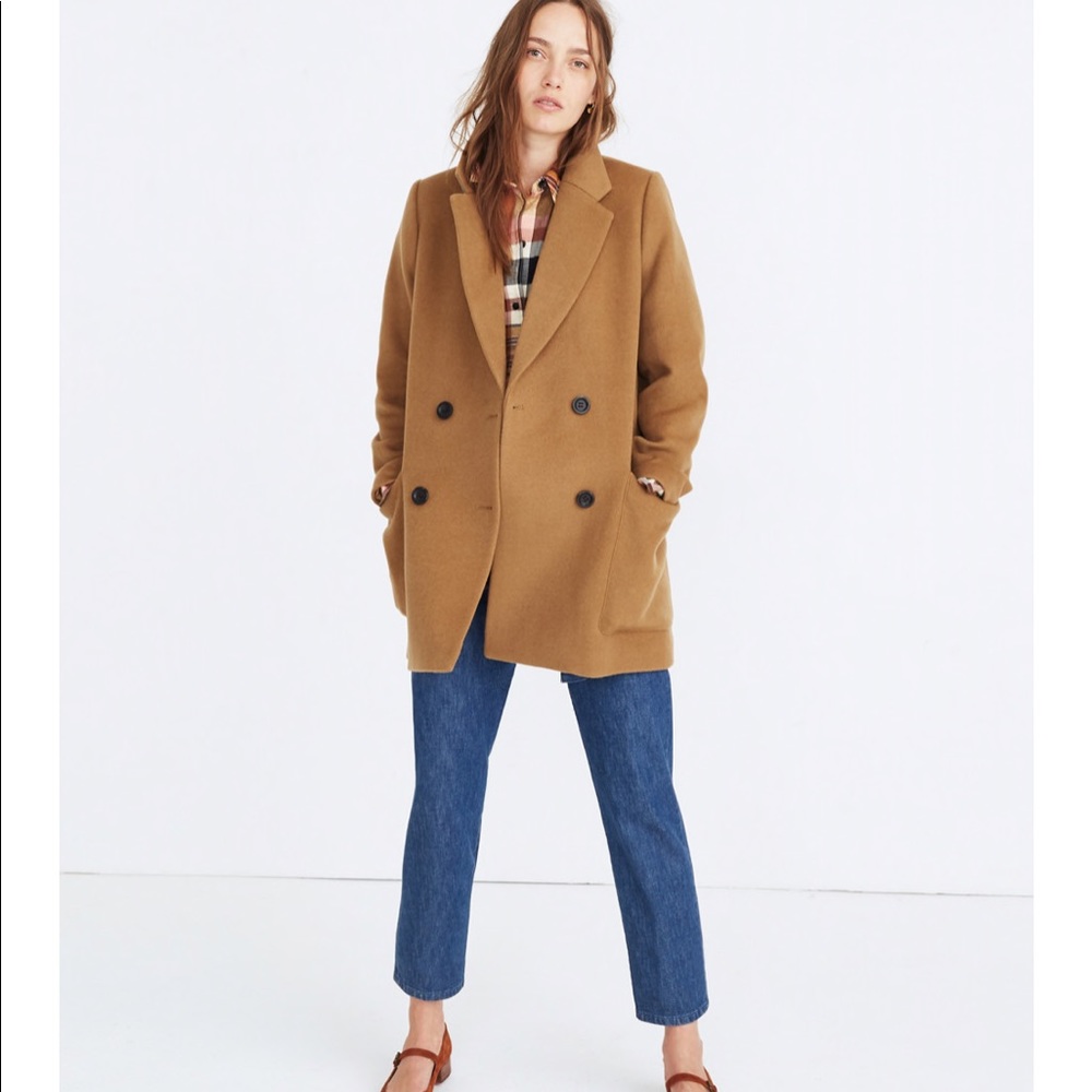NWT! Madewell Coat in Camel Size L